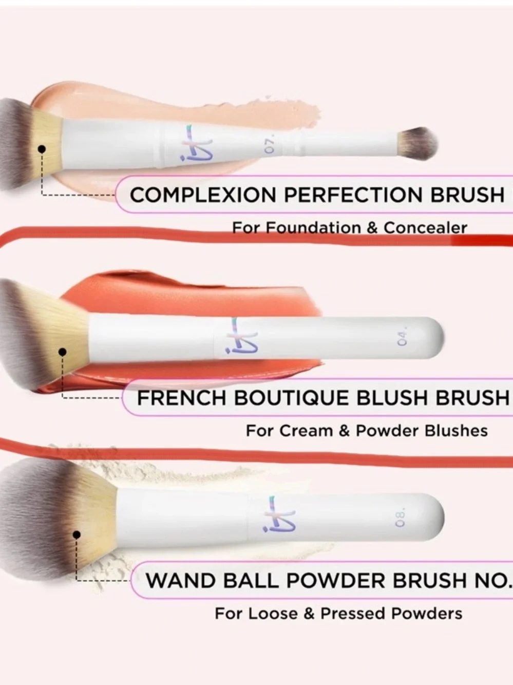 New it cosmetics White Powder/Blush Brush